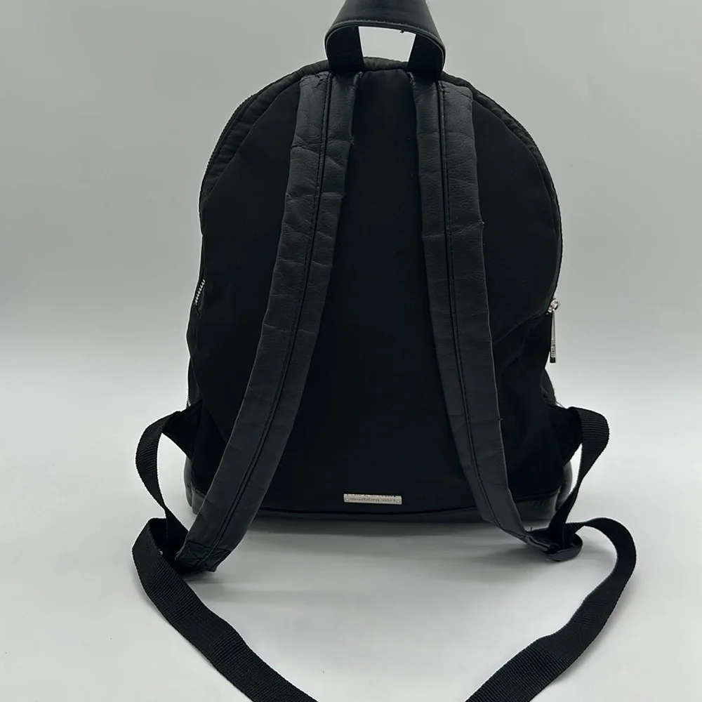 Madden Girl Backpack Black 2 Zip Sections Logo Padded Strap